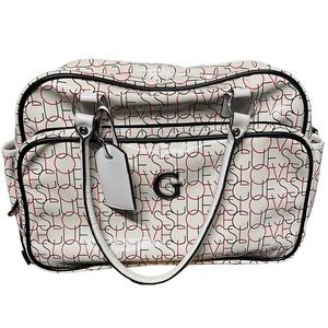 Large G by Guess Travel Bag LOVE GUESS Pink & White